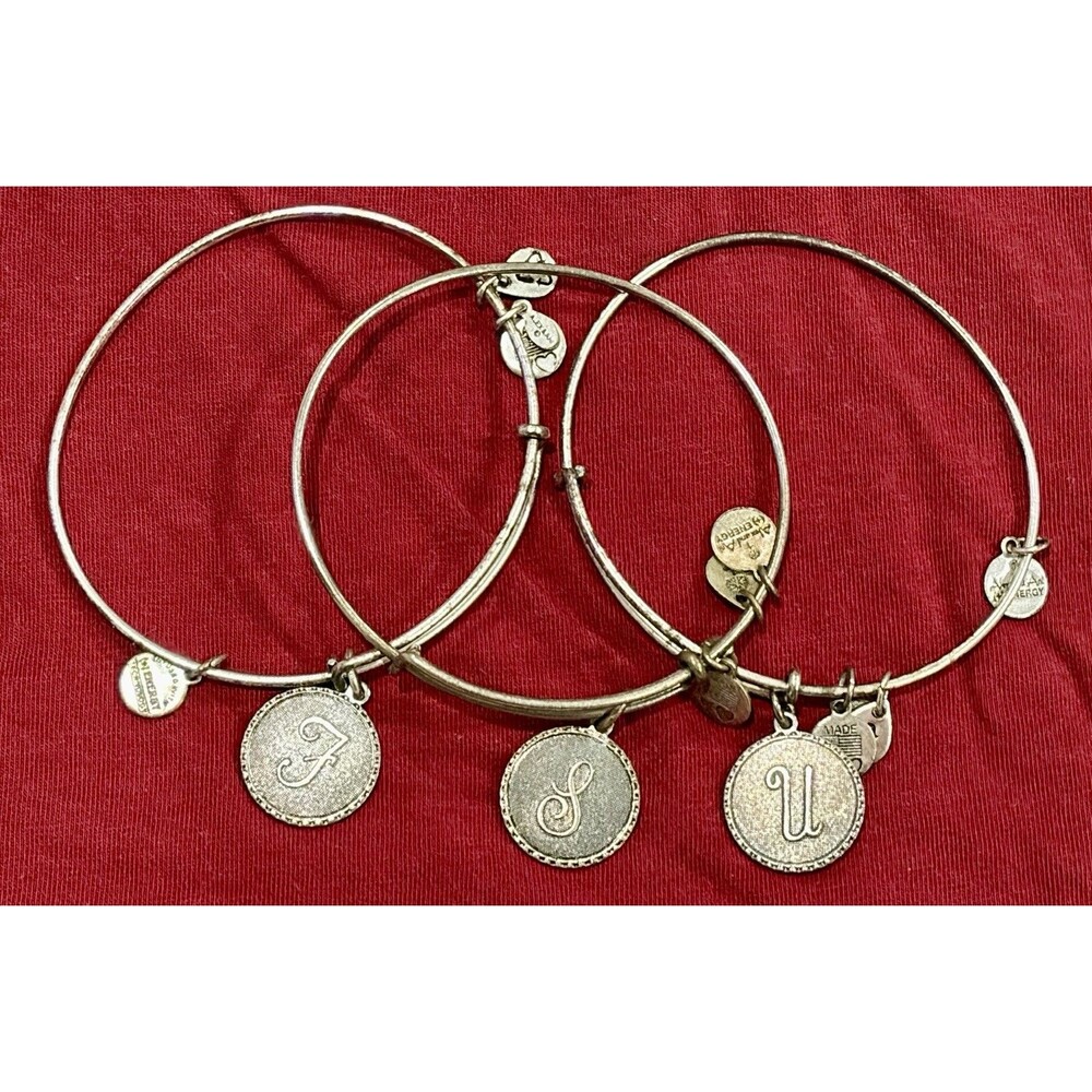 Alex and Ani Set/3 Silver FSU Bangle Bracelets  - Florida State Seminoles